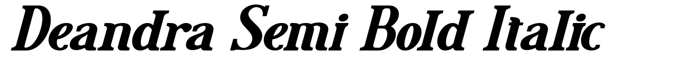 Deandra Semi Bold Italic
